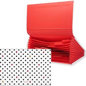 Kate Spade Accordion File Holder, Ladybug Dot NWOT